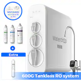 Waterdrop - G3P600 Reverse Osmosis System Extra WD-MNR35 Water Filter - White