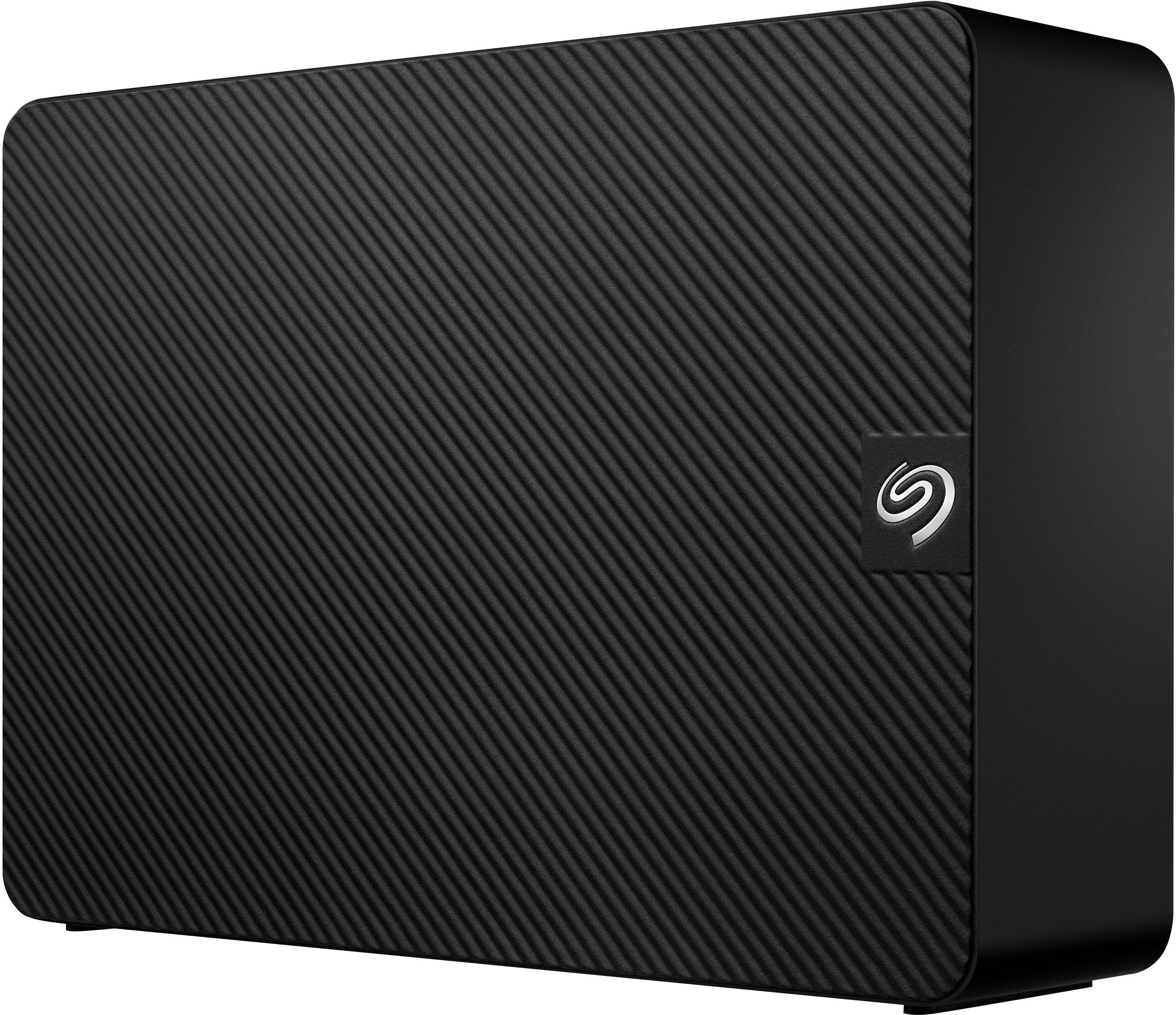 Angle View: Seagate - Expansion 12TB External USB 3.0 Portable Hard Drive with Rescue Data Recovery Services - Black