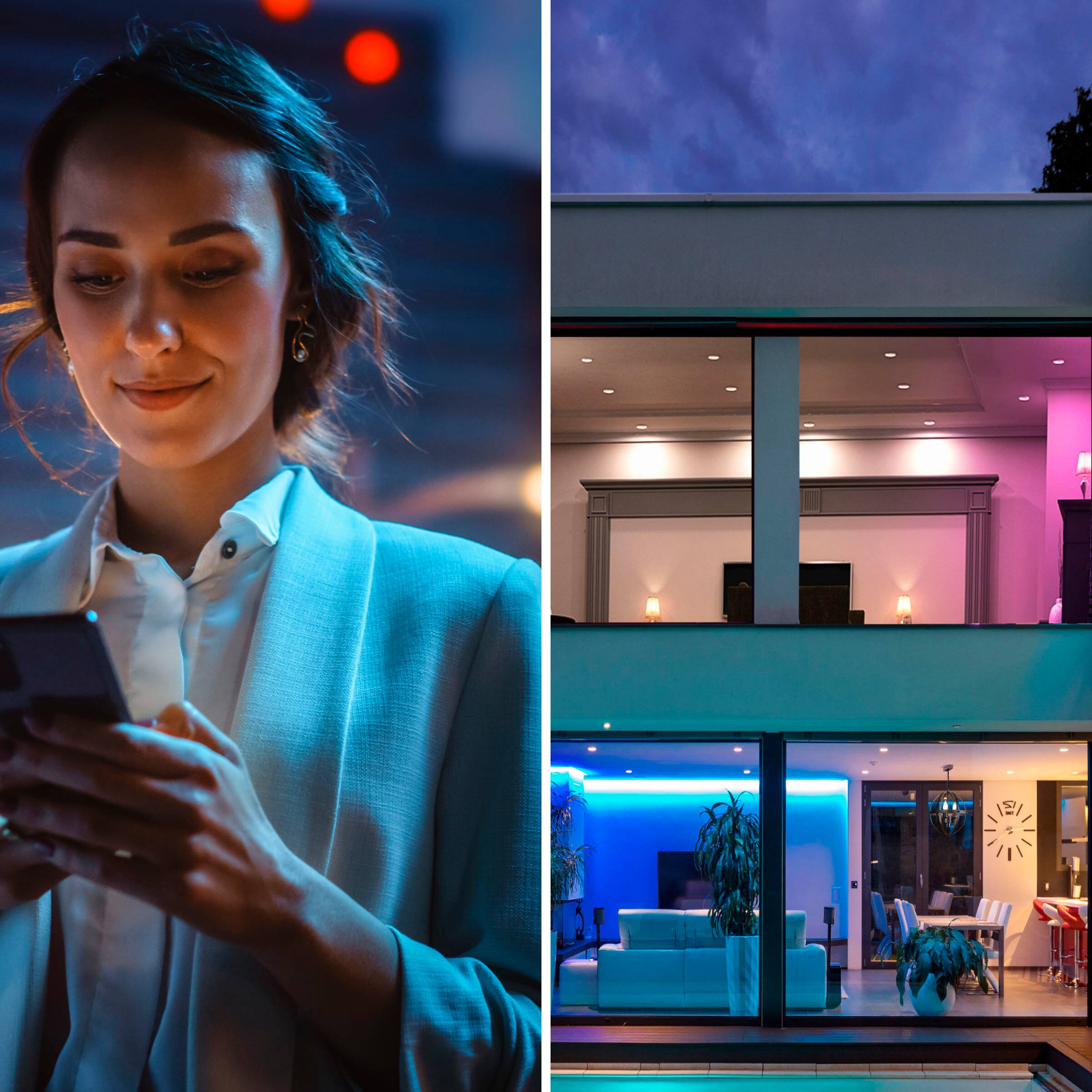 Alt View 16. Sengled - Smart BR30 LED Bulbs Wi-Fi Works with Amazon Alexa & Google Assistant (2-Pack) - Multicolor.