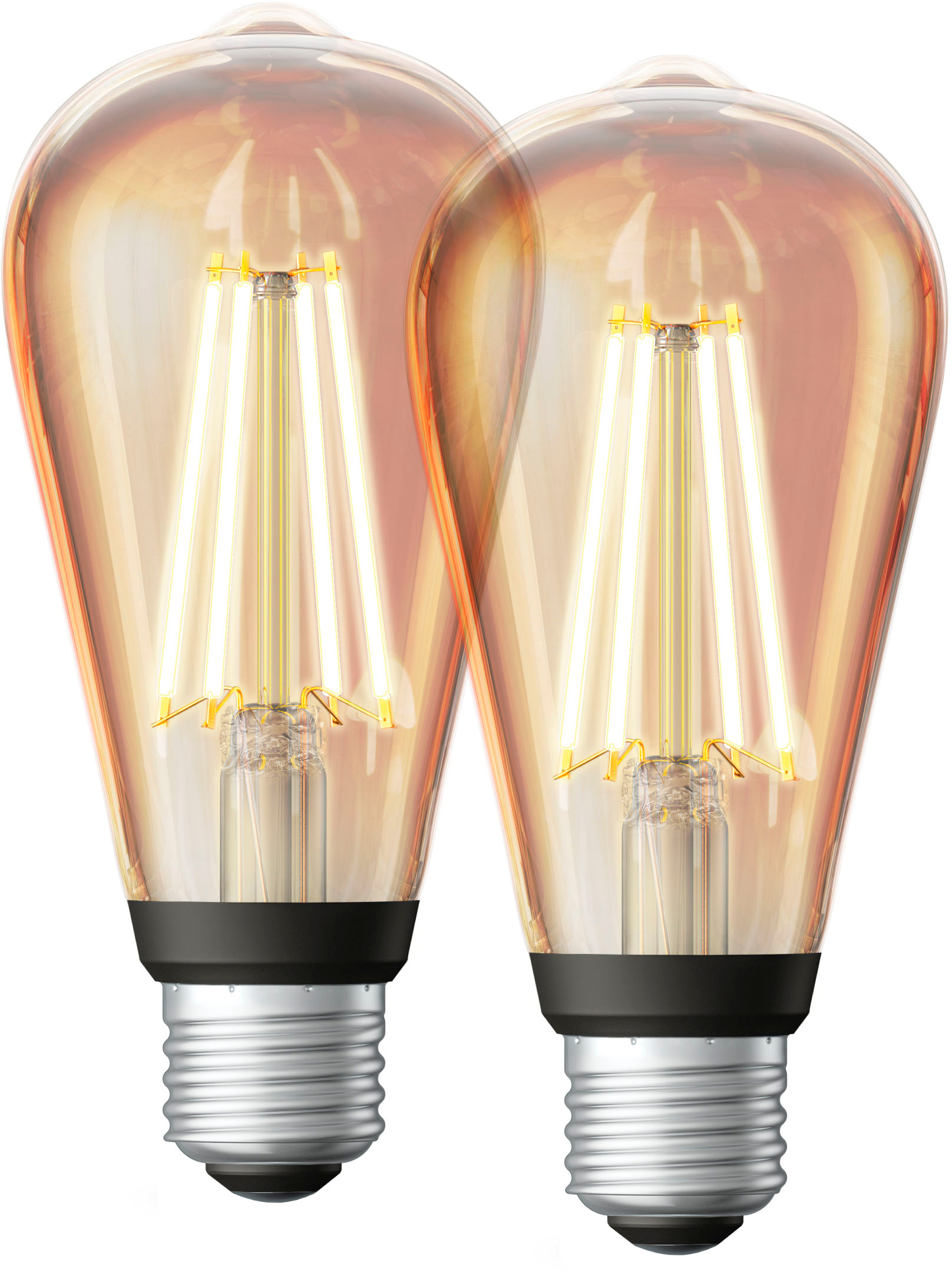Blæse udbytte dash Sengled Smart Edison Filament LED 60W Bulbs Wi-Fi Works with Amazon Alexa &  Google Assistant (2-pack) Amber W17-N11W2P - Best Buy