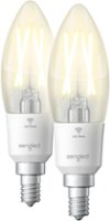 Sengled - Smart Vintage Candle LED 40W Bulbs Wi-Fi Works with Amazon Alexa & Google Assistant (2-pack). - White - Front_Zoom