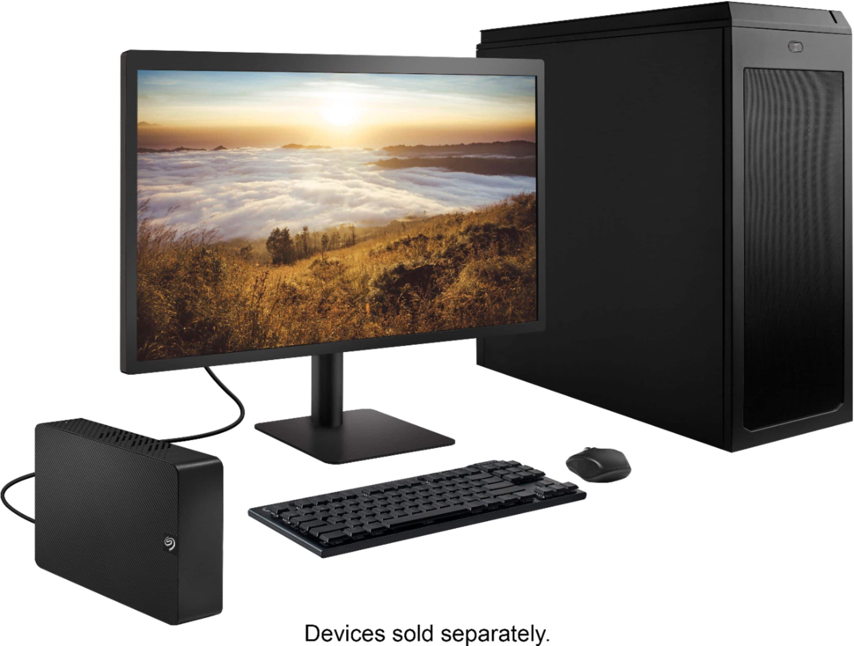 Alt View 11. Seagate - Expansion 16TB External USB 3.0 Desktop Hard Drive with Rescue Data Recovery Services - Black.