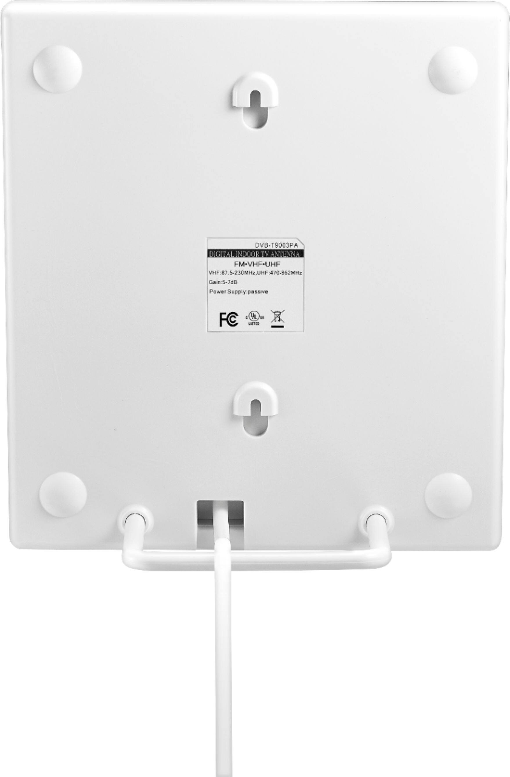 Alt View 14. Best Buy essentials™ - Multidirectional Indoor HDTV Antenna - 30 Mile Range - Off-white.