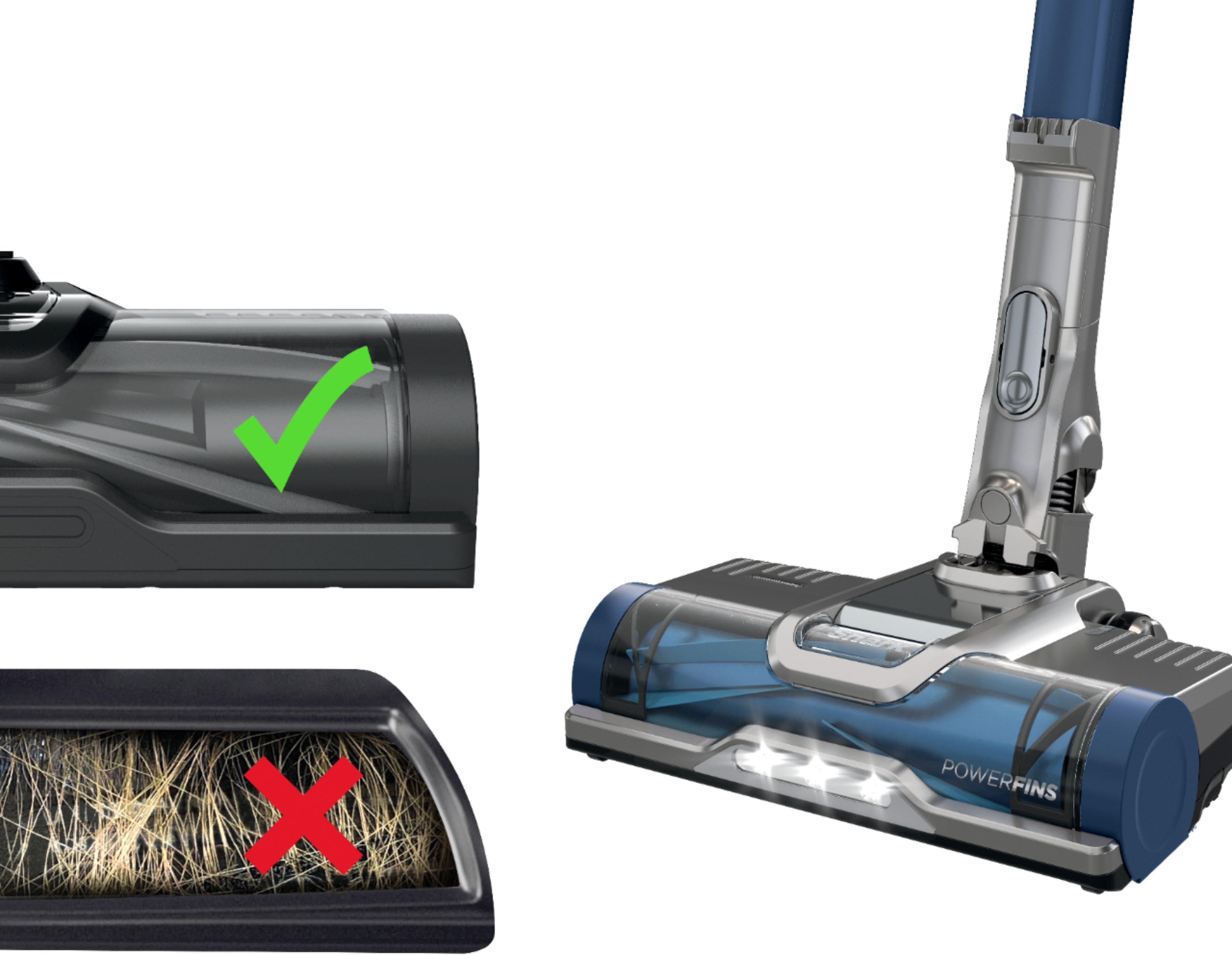 Alt View 14. Shark - Cordless Pet Plus Stick Vacuum with Anti-Allergen Complete Seal & PowerFins, Self-Cleaning Brushroll - Blue.