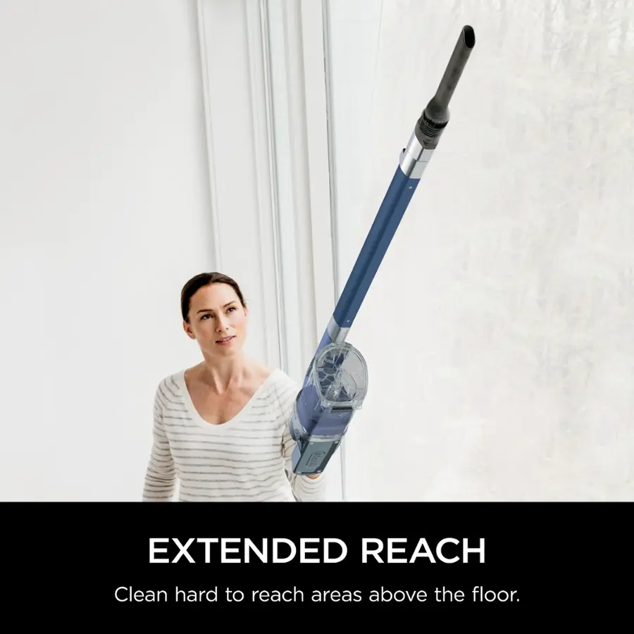 EXTENDED REACH Clean hard-to-reach areas above the floor.
