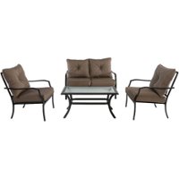 Hanover - Palm Bay 4-Piece Patio Set - Steel/Tan - Front_Zoom