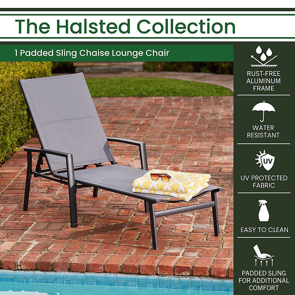 Angle View: Yardbird® - Langdon/Waverly Chaise Lounge - Silver