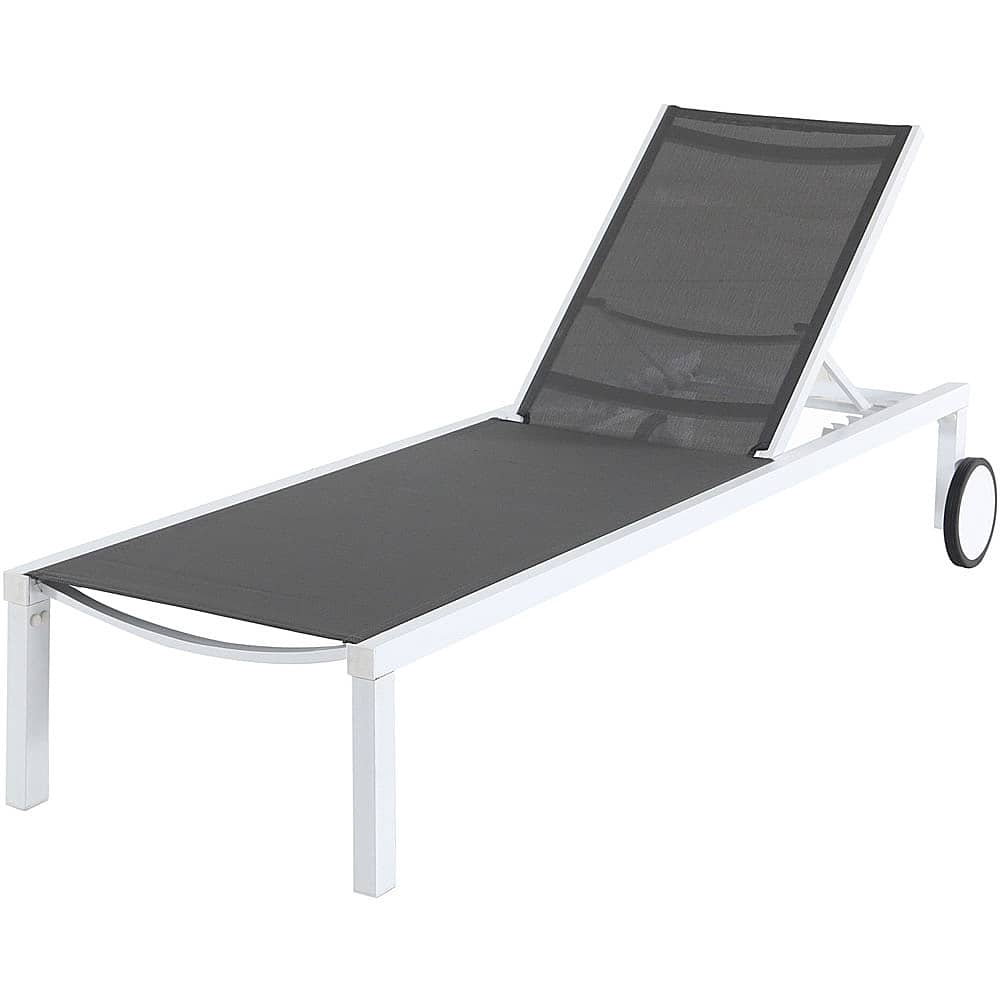 Angle View: Mod Furniture - Peyton Sling Armless Chaise Lounge - White/Gray