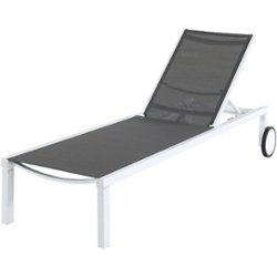 Mod Furniture - Peyton Sling Armless Chaise Lounge - White/Gray - Front_Zoom