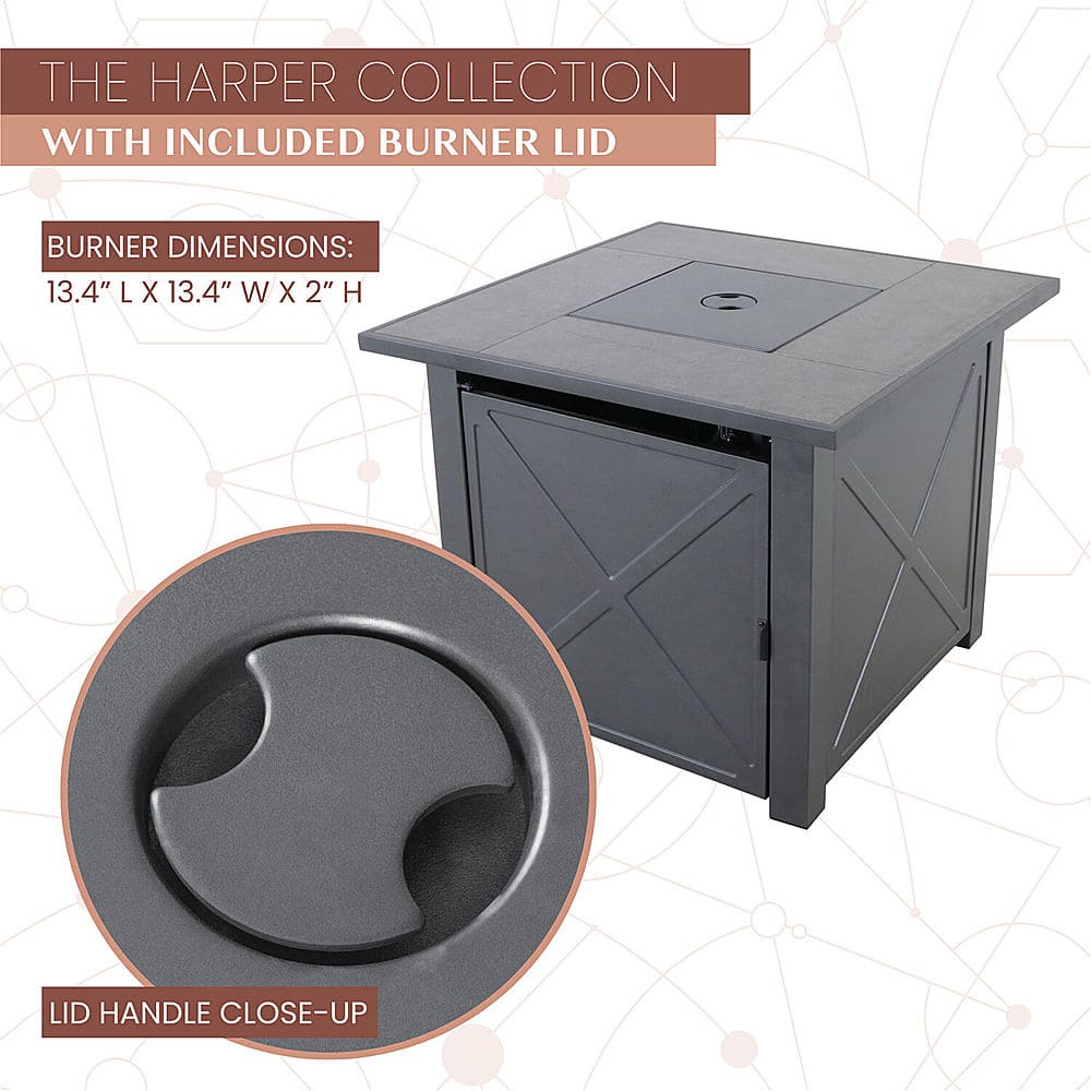 Best Buy Mod Furniture Harper 40,000 BTU TileTop Gas Fire Pit Table
