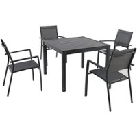 Hanover - Naples 5-Piece Square Dining Set - Alum/Grey - Front_Zoom