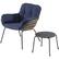 Alt View 15. Hanover - Naya 3-Piece Chat Set with Cushions - Steel/Navy.
