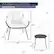 Alt View 14. Mod Furniture - Mod Furniture Bali 3-Piece Chat Set with Plush 4-Sided Cushions in White - Steel/White.