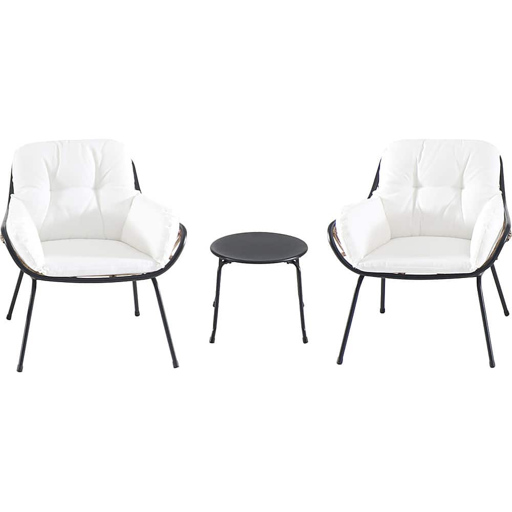 Alt View 12. Hanover - Naya 3-Piece Chat Set with Cushions - Steel/White.