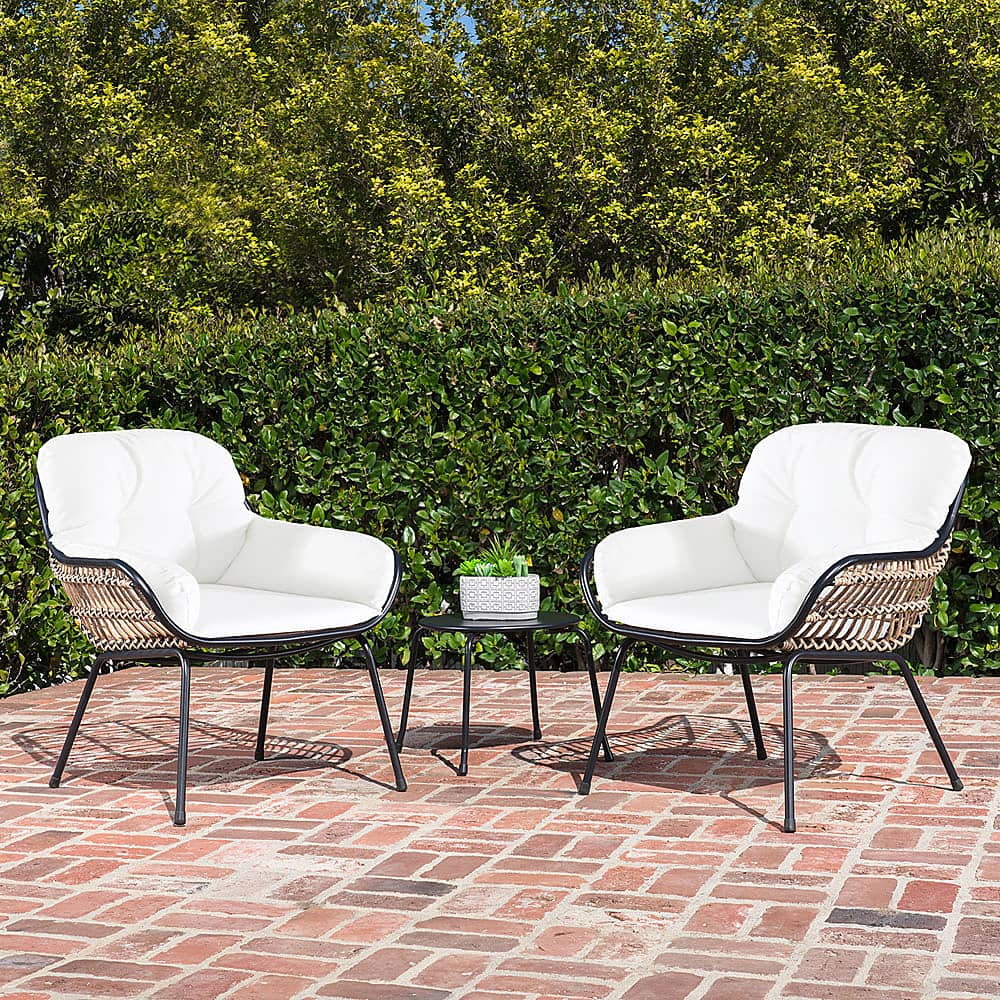 Alt View 18. Hanover - Naya 3-Piece Chat Set with Cushions - Steel/White.