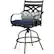 Alt View 18. Hanover - Montclair 3-Piece High-Dining Set with 2 Swivel Chairs and a 33-Inch Square Table - Navy/Brown.