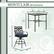 Left. Hanover - Montclair 3-Piece High-Dining Set with 2 Swivel Chairs and a 33-Inch Square Table - Navy/Brown.