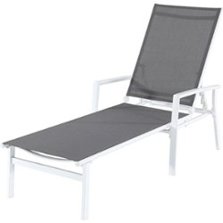 Mod Furniture - Harper Sling Chaise - White/Gray - Front_Zoom