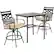 Angle. Hanover - Montclair 3-Piece High-Dining Set with 2 Swivel Chairs and a 33-Inch Square Table - Tan/Brown.