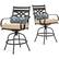 Alt View 14. Hanover - Montclair 3-Piece High-Dining Set with 2 Swivel Chairs and a 33-Inch Square Table - Tan/Brown.