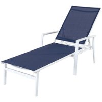 Mod Furniture - Harper Sling Chaise - White/Navy - Front_Zoom