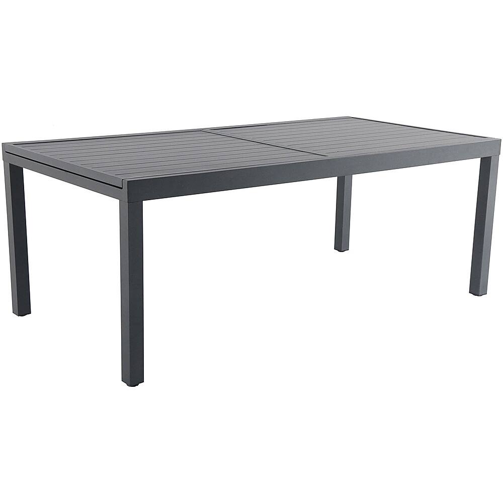 Angle View: Hanover Naples 11 Pcs Aluminum Outdoor Dining Set, Gray