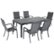 Front Zoom. Hanover - Naples 7-Piece Outdoor Dining Set with 6 Padded Sling Chairs and Expandable Dining Table - Gray/Gray.