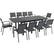 Alt View 20. Hanover - Cameron 11-Piece Expandable Dining Set with 10 Sling Dining Chairs and a 40" x 94" Table - Gray/Gray.