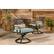 Alt View 15. Hanover - Montclair 7-Piece Dining Set with 6 Swivel Rockers and a 40" x 67" Dining Table - Ocean Blue/Brown.