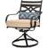 Alt View 18. Hanover - Montclair 5-Piece Patio Dining Set with 4 Swivel Rockers and a 40-Inch Square Table - Tan/Brown.