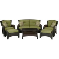 Hanover - Strathmere 6-Piece Lounge Set - Brown/Green - Front_Zoom