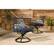 Alt View 15. Hanover - Montclair 5-Piece Patio Dining Set with 4 Swivel Rockers and a 40-Inch Square Table - Navy/Brown.