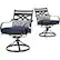 Alt View 19. Hanover - Montclair 5-Piece Patio Dining Set with 4 Swivel Rockers and a 40-Inch Square Table - Navy/Brown.