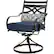 Alt View 21. Hanover - Montclair 5-Piece Patio Dining Set with 4 Swivel Rockers and a 40-Inch Square Table - Navy/Brown.