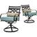 Alt View 15. Hanover - Montclair 5-Piece Patio Dining Set with 4 Swivel Rockers and a 40-Inch Square Table - Ocean Blue/Brown.