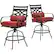 Alt View 17. Hanover - Montclair 5-Piece High-Dining Patio Set with 4 Swivel Chairs and a 33-In. Counter-Height Dining Table - Chili Red/Brown.