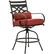 Alt View 21. Hanover - Montclair 5-Piece High-Dining Patio Set with 4 Swivel Chairs and a 33-In. Counter-Height Dining Table - Chili Red/Brown.