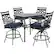 Angle. Hanover - Montclair 5-Piece High-Dining Patio Set with 4 Swivel Chairs and a 33-In. Counter-Height Dining Table - Navy/Brown.