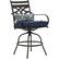 Alt View 17. Hanover - Montclair 5-Piece High-Dining Patio Set with 4 Swivel Chairs and a 33-In. Counter-Height Dining Table - Navy/Brown.