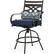 Alt View 18. Hanover - Montclair 5-Piece High-Dining Patio Set with 4 Swivel Chairs and a 33-In. Counter-Height Dining Table - Navy/Brown.
