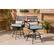 Alt View 11. Hanover - Montclair 5-Piece High-Dining Patio Set with 4 Swivel Chairs and a 33-In. Counter-Height Dining Table - Ocean Blue/Brown.