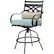 Alt View 17. Hanover - Montclair 5-Piece High-Dining Patio Set with 4 Swivel Chairs and a 33-In. Counter-Height Dining Table - Ocean Blue/Brown.