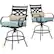 Alt View 18. Hanover - Montclair 5-Piece High-Dining Patio Set with 4 Swivel Chairs and a 33-In. Counter-Height Dining Table - Ocean Blue/Brown.