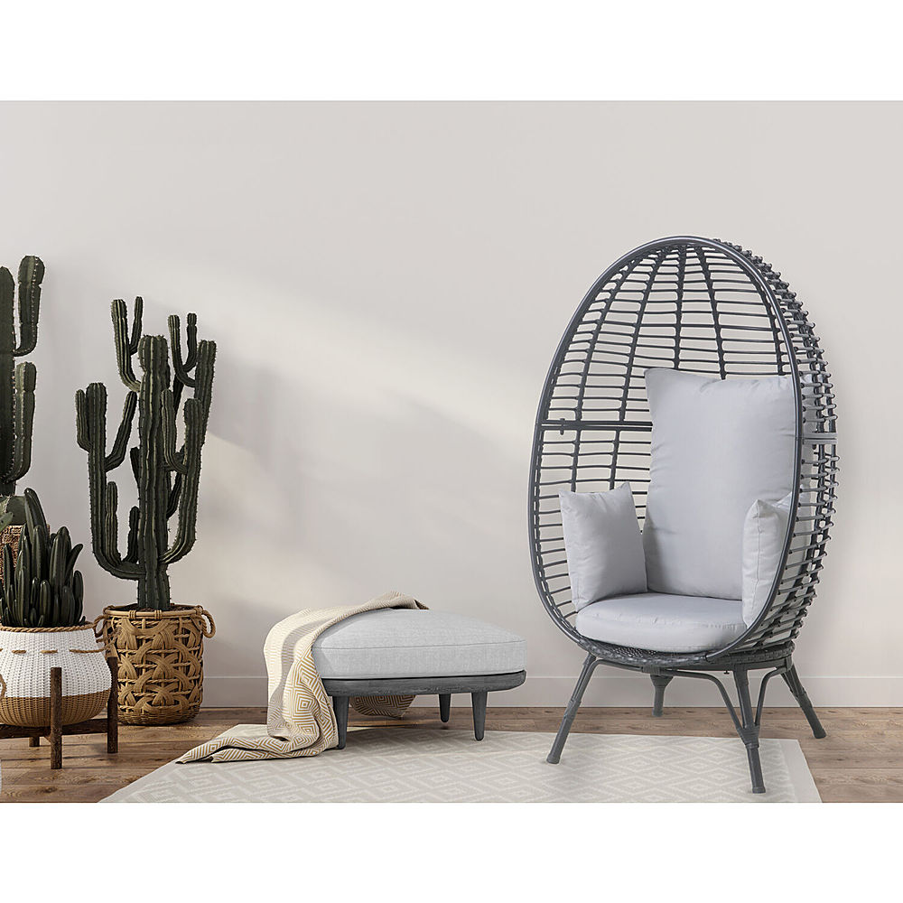 Mod Furniture - Poppy Stationary Egg Chair - Grey/Grey