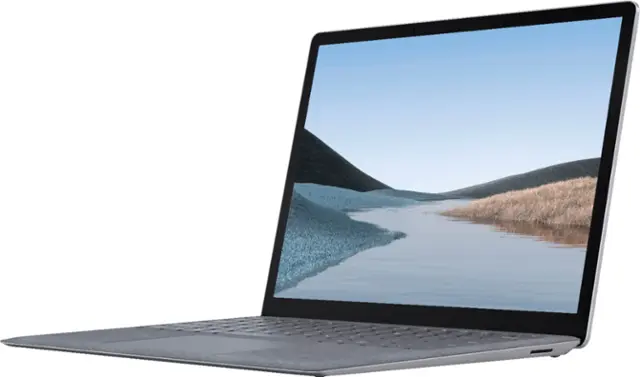 Front. Microsoft - Geek Squad Certified Refurbished Surface Laptop 3 13.5" Touch-Screen - Intel Core i5 - 8GB Memory - 256GB SSD - Platinum.