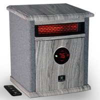 Heat Storm - 1500 Watt Infrared Cabinet Space Heater - GREY - Front_Zoom