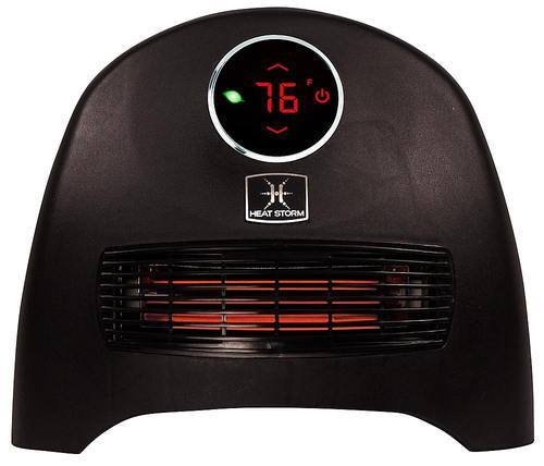 EnergyWise - 1500 Watt Portable Infrared Heater - BLACK