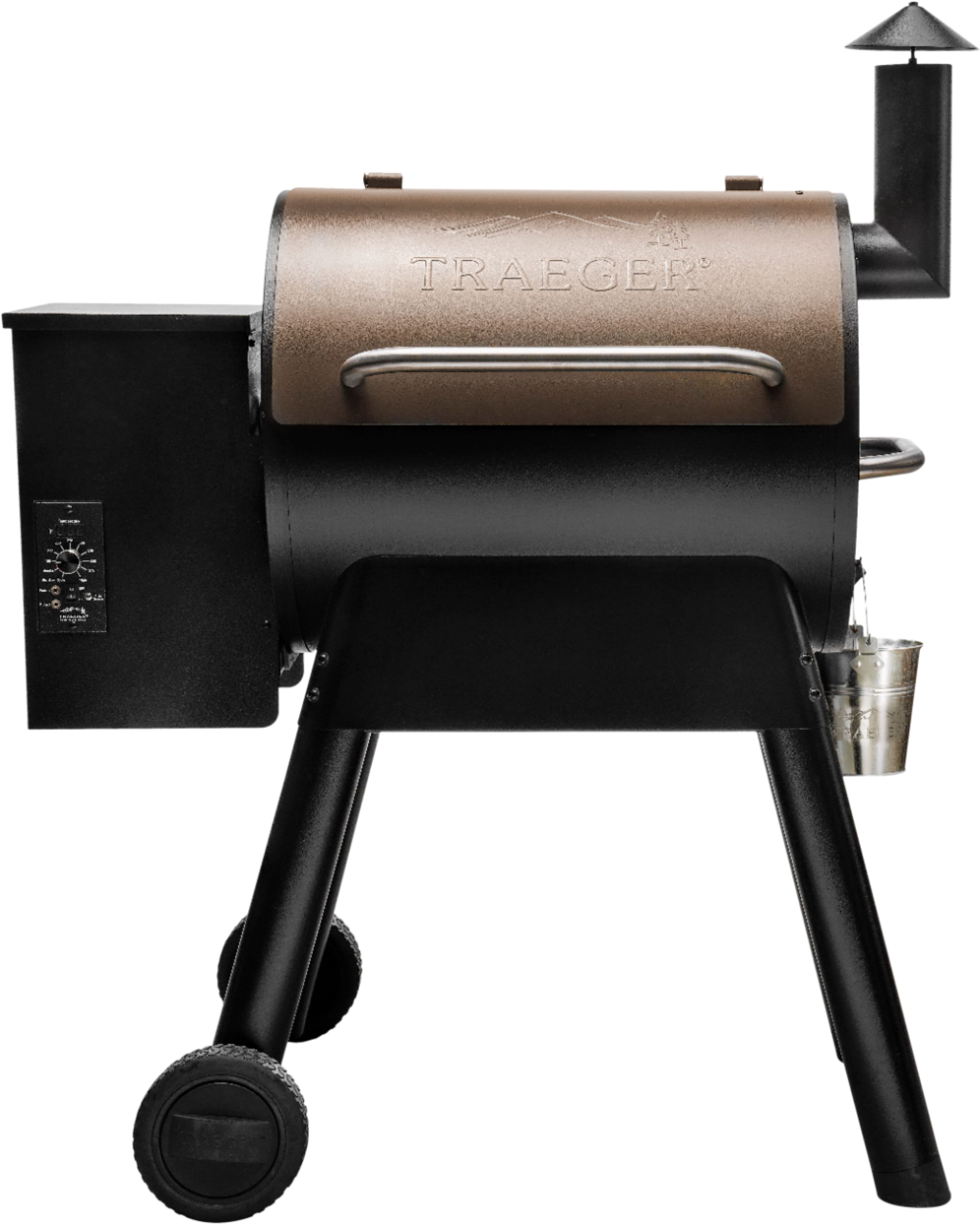 Angle. Traeger Grills - Pro Series 22 Pellet Grill and Smoker - Bronze.