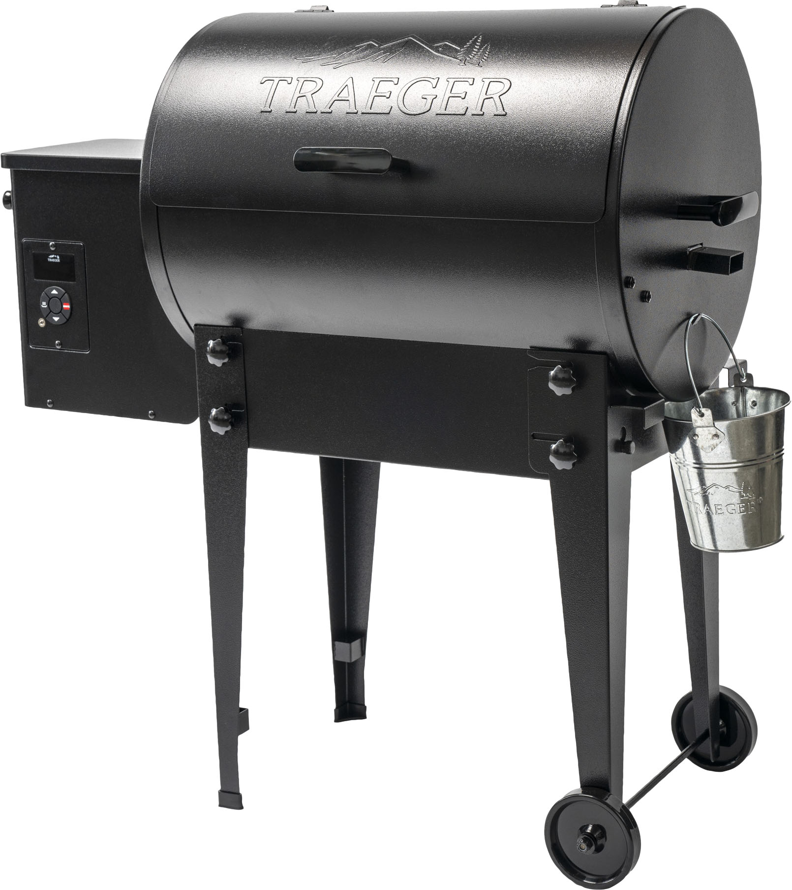 Angle View: Traeger Grills - Tailgater 20 Wood Pellet Grill - Black