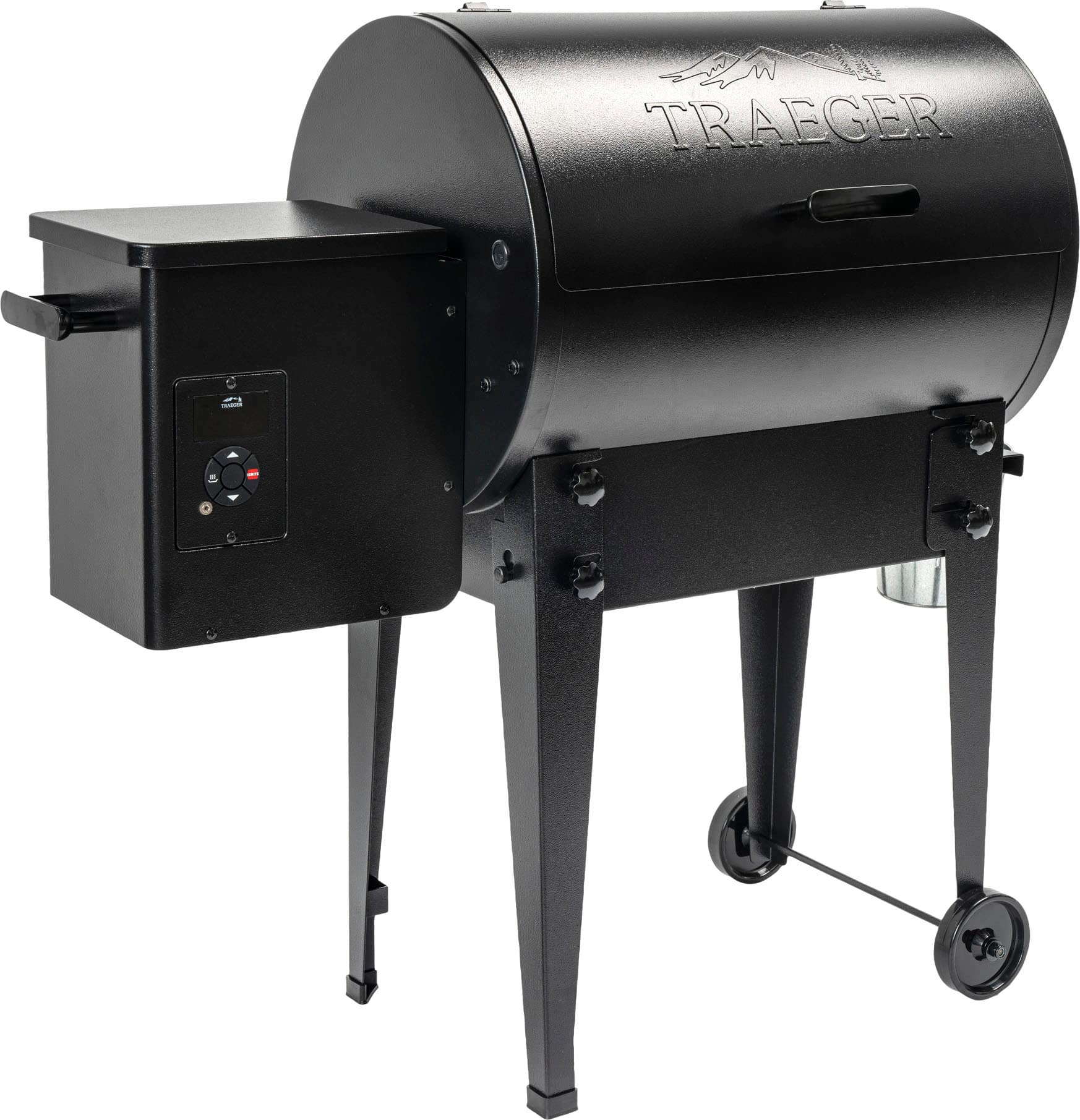 Left. Traeger Grills - Tailgater 20 Wood Pellet Grill - Black.